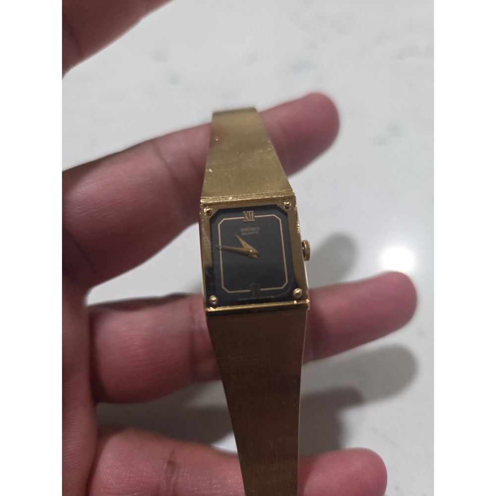 Seiko Vintage Quartz 1400-8109 Women's Integrated Top Crystal Japan c.1981